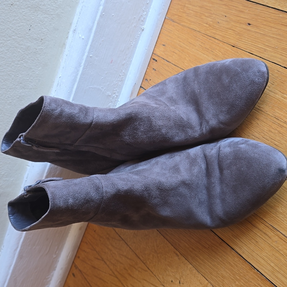 Cole Haan, Grand OS, Gray Suede Ankle Boots, VGUC, Women's 9.5